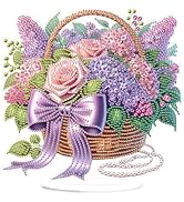 Eiflow Desktop Diamond Art Kit for Adults Mother's Day, DIY Tabletop Diamond Art Painting with St...