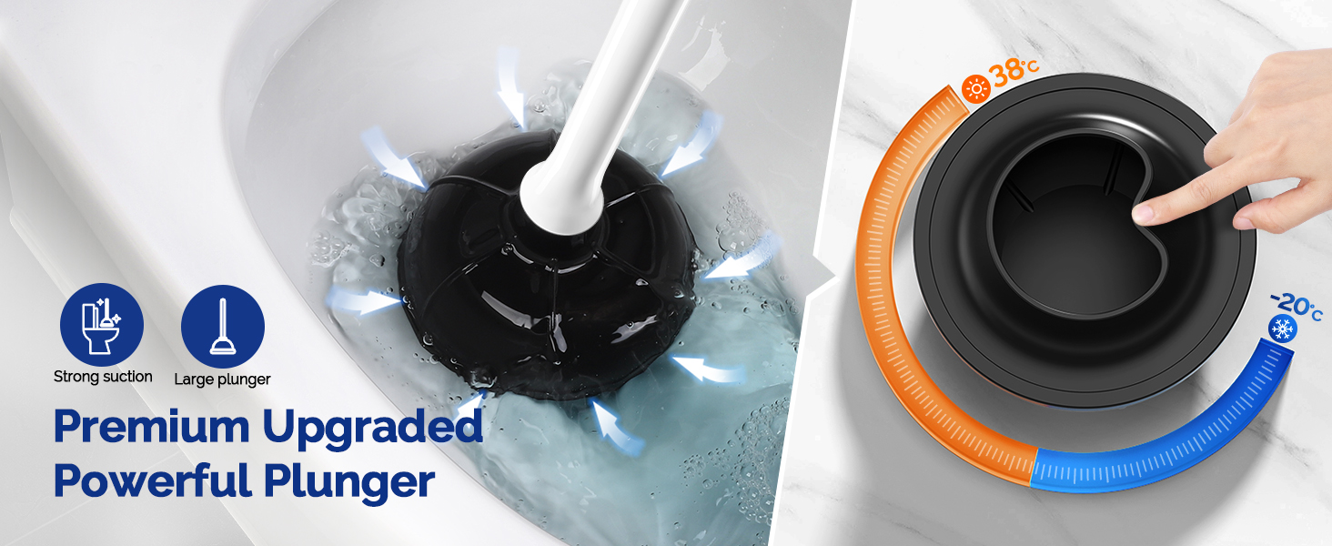 toilet plunger and brush set