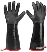 GEEKHOM 18-Inch Heat Resistant Gloves 932°F for BBQ Grilling, Waterproof Long Sleeve Anti-Slip Co...