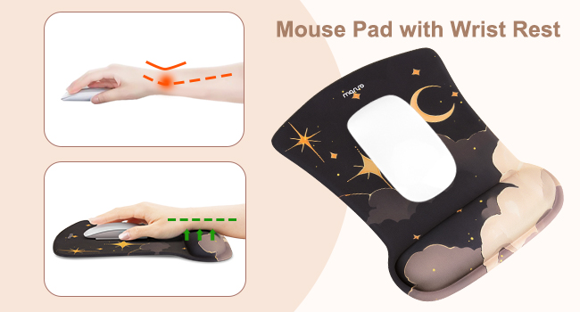 Ergonomic Mouse Pad and Keyboard Wrist Rest
