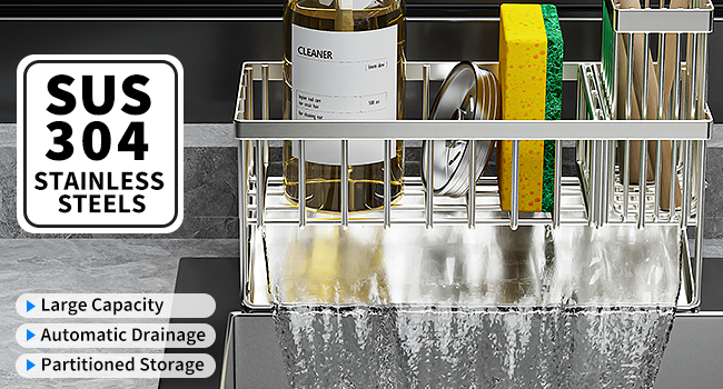 sink organizer rack for kitchen