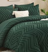 Litanika Comforters Queen Size Set with Sheets Dark Emerald Green - 7 Pieces Bed in a Bag Queen C...