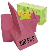 Plant Labels Yuanling 200 Pcs Plastic Waterproof T-Type Plant Tag Seedling Signs Nursery Garden L...