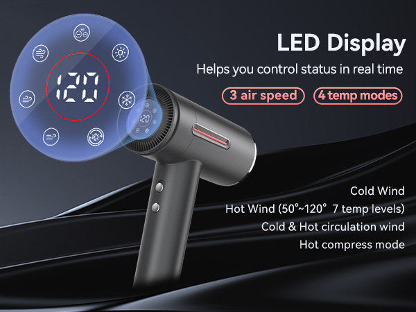 led dispaly hair dryer