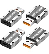 WLGQ 10Gbps USB C Female to USB Male Adapter, Zinc Alloy Double-Sided USB A to Type C Adapter wit...