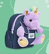 toddler backpacks for girls 2-4 with stuffed unicorn toy
