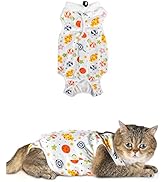 ANWA Cat Recovery Suit - Breathable Cat Surgery Recovery Suit Female, Cat Spay Recovery Suit Fema...
