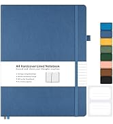 College Ruled Notebook, A4 Hardcover Leather Notebook for Work, Lined Notebook Journal for Women,...