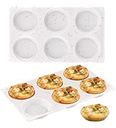 Sakolla 2 Pack Muffin Top Pans, Silicone Egg Molds for Breakfast Sandwiches 3 Inch Round Baking P...
