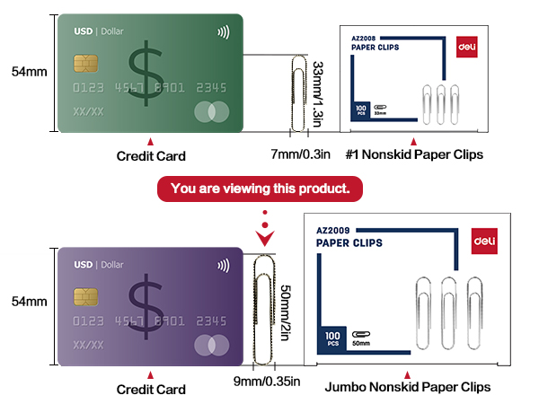 Jumbo Nonskid Paper Clips
