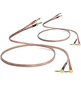 UCINNOVATE 2 Pack 13 AWG Speaker Wire with Banana Plugs, 2X 3m HiFi Speaker Cable with Gold-Plate...