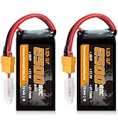 VICMILE 3S Lipo Battery 2500mAh 11.1V 80C High Discharge Rate Shorty Pack RC Batteries with XT60 ...