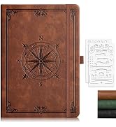 AHGXG Thick Journal Blank Notebook - 320 Numbered Pages A5 Notebook for Writing, 100gsm Plain Pap...