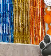 Foil Fringe Curtains Backdrop Birthday Party Decorations