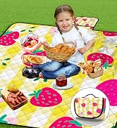 Poedist Extra Large Picnic Blanket Waterproof,80"x 80"Foldable Machine Washable Beach Blanket,Out...