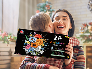 TBC The Best Crafts 24 Colors Dual Tip Acrylic Paint Markers