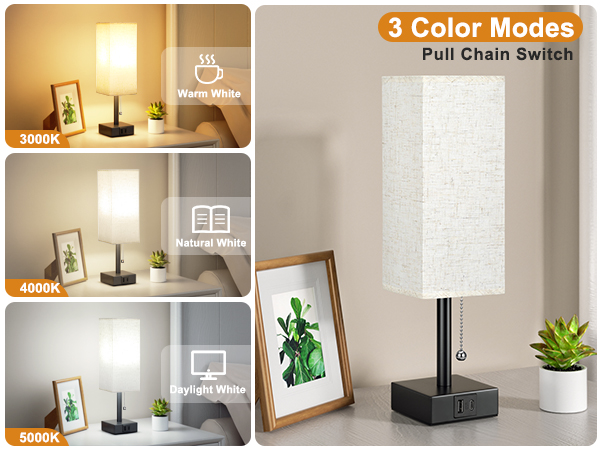table lamp with 3 color modes