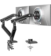 HUANUO FlowLift Pro Dual Monitor Mount for 13–32" Screens, MechaSpring Monitor Stand, Adjustable ...