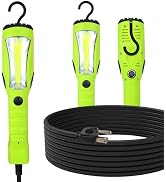 EP 25 Ft LED Work Light, 1200 Lumen COB LED Trouble Light - 16 Gauge SJTW Indoor Outdoor Extensio...