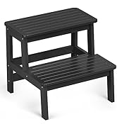 Domax Bamboo Wooden Step Stools for Kids - Toddler Step Stool for Bathroom Sink High Bed Toilet K...