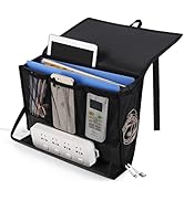 Retyion Bedside Storage Organizer with Power Strip Holder and Adjustable Straps Bed Hanging Bag f...