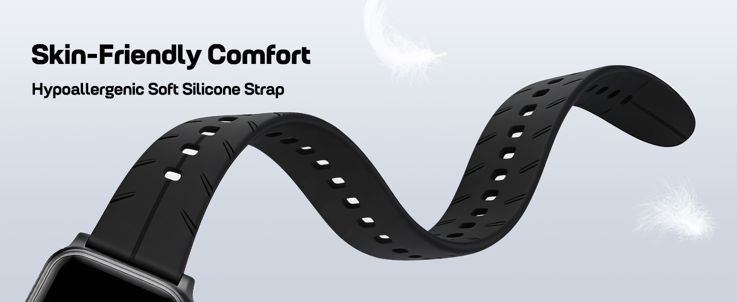 smart watch with skin-friendly comfort watch band