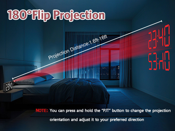Projection Alarm Clock for Bedroom
