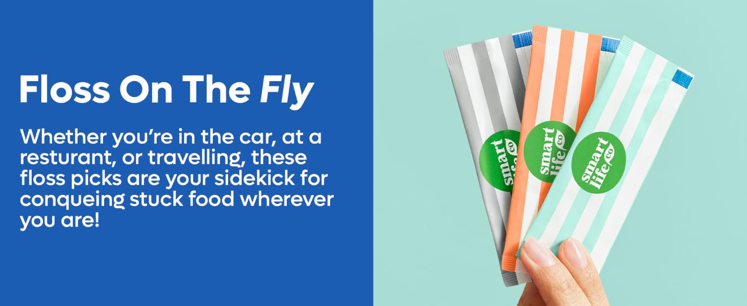 All natural dental floss picks made from gluten free straw wheat.