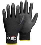 KAYGO Winter Work Gloves for Men and Women, 12 Pairs Thermal Insulated Safety Work Gloves PU Coat...