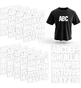 CXWLJL 10 Sheets Iron on Letters for Clothing Heat Transfer Vinyl Iron on Letters for DIY T-Shirt...