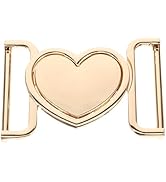 SHINEOFI Heart Shaped Metal Roller Buckles Metal Turn Clasp Decorative Coat Replacement Fastener ...
