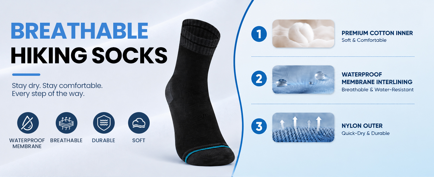 breathable hiking socks