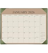 Simplified Desk Calendar 2026 with Desktop Mat, 12 Month Large Desk Pad Calendar from January 202...