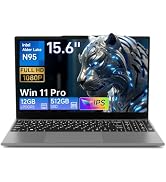 2026 15.6" FHD Windows 11 Pro Traditional Laptop Computer, Intel 12th Gen N95 (Up to 3.4GHz), 12G...