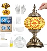 BOHMR DIY Turkish Mosaic Lamp Kit, Stained Glass Table Lamp Making Kit- Easy and Fun, No Experien...