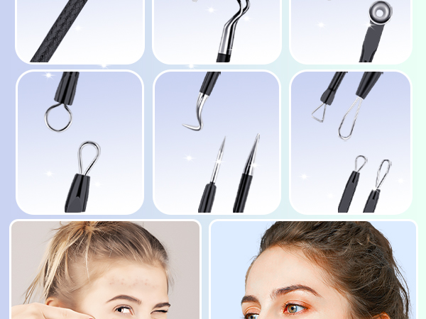 MENOLY 10Pcs Blackhead Remover Tools