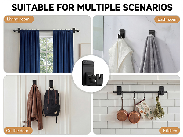 hook curtain rod holder
