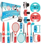Switch Sports Accessories - Arisll 14 in 1 Switch Sports Accessories Kit for Nintendo Switch Spor...