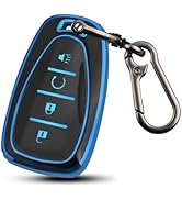 MILD EAST for Chevy Key Fob Cover with Keychain, Soft TPU Full Protection 4 Buttons Key Case for ...