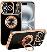 EYZUTAK Case for iPhone 17 Pro Max, Phone Case with 360° Rotatable Finger Ring Holder Kickstand M...