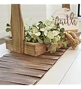 Wooden Table Runner,Natural Durable Wood Table Runner,50 x 12 Inches,Coffee Table Runner with Thi...