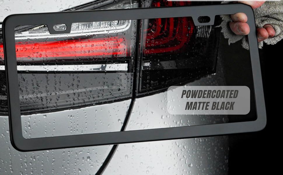 Black license plate frame