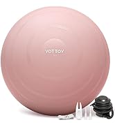 YOTTOY Anti-Burst Exercise Ball for Working Out, Yoga & Pregnancy, Extra Thick Workout Ball for P...