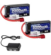 URGENEX 7.4V 2200mAh Lipo Battery 50C(Burst 80C) High Discharge Rate RC Batteries Deans T Plug wi...