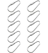 10 Pcs Silvery Parrot Toy Hook Stainless Steel Parts Heavy Duty Metal Hooks Suitable for Most Bir...