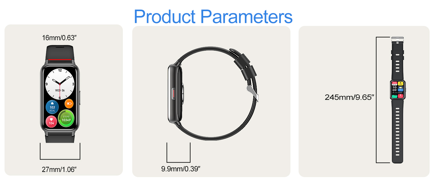 smart watch parameters
