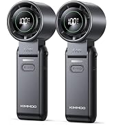 KIMMOO 2 Pack Black Portable Handheld Turbo Fan-100 Speeds, Powerful 20000 RPM, 12Hrs Cooling, US...