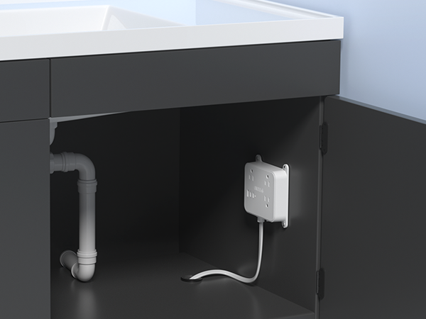 under vanity outlet