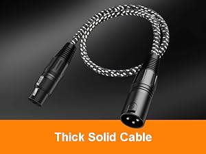 xlr microphone cable nylon braid