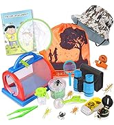ESSENSON Outdoor Explorer Kit & Bug Catcher Kit with Binoculars, Compass, Magnifying Glass, Critt...